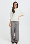 Soyaconcept Ribbed Round Neck Top, Cream