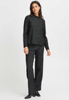 Fransa Komma High Neck Top, Black