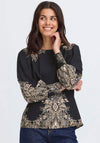 Fransa Adara Paisley Print Blouse, Black