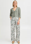 Fransa Ariana Paisley Print Trousers, Green