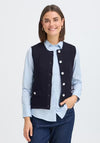 Fransa Chavelly Knitted Waistcoat, Navy
