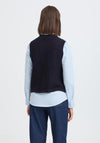Fransa Chavelly Knitted Waistcoat, Navy