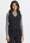 Fransa Abigail V Neck Waistcoat, Black