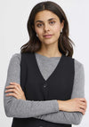 Fransa Abigail V Neck Waistcoat, Black