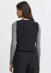 Fransa Abigail V Neck Waistcoat, Black