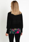 Fransa Chimma Ribbed Sparkle Cardigan, Black