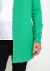 Fransa Clia Open Knit Cardigan, Green