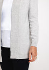 Fransa Clia Open Knit Cardigan, Grey