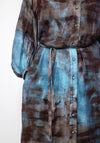 Fransa Illi Button up Midi Dress, Blue