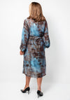 Fransa Illi Button up Midi Dress, Blue