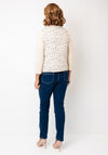 Fransa Claudine Floral Print Gilet, Cream
