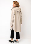 Fransa Longline Hooded Coat, Beige