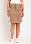 Fransa Lomax Knee Length Skirt, Tan
