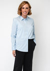 Fransa Basic Cotton-blend Shirt, Blue