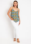 Fransa Floral Cami Top, Blue Multi