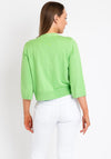 Fransa Fine Knit Cropped Cardigan, Apple Green