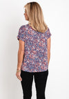 Fransa Round Neckline Patterned Top, Multi