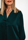 Fransa V-Neck Lightweight Blouse, Ponderosa Pine
