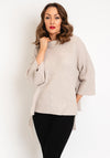 Fransa Bitte Side Tie Ribbed Jumper, Beige