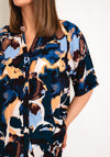 Fransa Taya Abstract Blouse, Beaucoup Blue