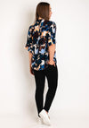 Fransa Taya Abstract Blouse, Beaucoup Blue