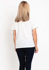 Fransa Zola V-Neck Top, Off-White