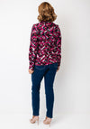 Fransa Ariana Printed V Neck Shirt, Pink