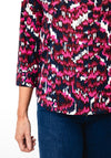 Fransa Seen Printed Long Sleeve Top, Pink