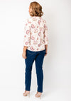 Fransa Seen Printed Long Sleeve Top, Beige