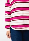 Fransa Melani Striped Sweater, Pink