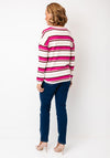 Fransa Melani Striped Sweater, Pink