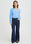 Fransa Valma V-Neck Blouse, Blue