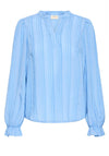 Fransa Valma V-Neck Blouse, Blue