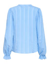 Fransa Valma V-Neck Blouse, Blue