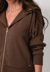 Fransa Priya Full Zip Hoodie, Brown
