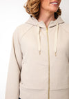 Fransa Priya Full Zip Hoodie, Beige