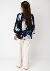 Fransa Abstract Print Blouse, Blue Multi