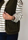 Fransa Tenya Textured Vest, Green