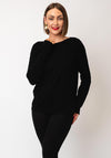 Fransa Karianne Dobby Knit Sweater, Black