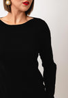 Fransa Karianne Dobby Knit Sweater, Black