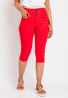 Fransa High Waist Capri Jeans, Raspberry