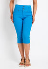 Fransa High Waist Capri Jeans, Blue