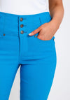 Fransa High Waist Capri Jeans, Blue