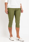 Fransa High Waist Capri Jeans, Green