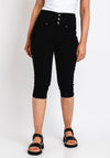 Fransa High Waist Capri Jeans, Black