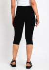 Fransa High Waist Capri Jeans, Black