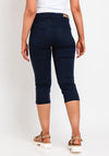 Fransa Buttoned Pocket Capri Jeans, Navy