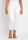 Fransa Max Tessa Skinny Crop Trousers, Cream