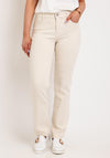 Fransa Luxe Eli Straight Leg Jeans, Oatmeal