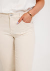 Fransa Luxe Eli Straight Leg Jeans, Oatmeal